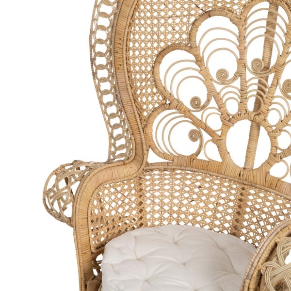 SILLÓN NATURAL RATÁN SALÓN 105 X 70 X 145 CM - Imagen 6