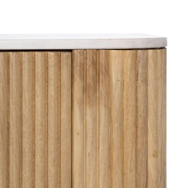 APARADOR NATURAL-BLANCO MÁRMOL/MADERA 150 X 50 X 75 CM - Imagen 10