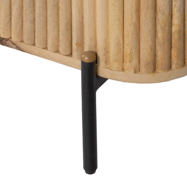 APARADOR NATURAL-BLANCO MÁRMOL/MADERA 150 X 50 X 75 CM - Imagen 11