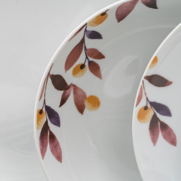 Vajilla 18 Piezas Hojas Porcelana Cocina 1 Cm - Imagen 4