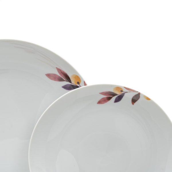 Vajilla 18 Piezas Hojas Porcelana Cocina 1 Cm - Imagen 5